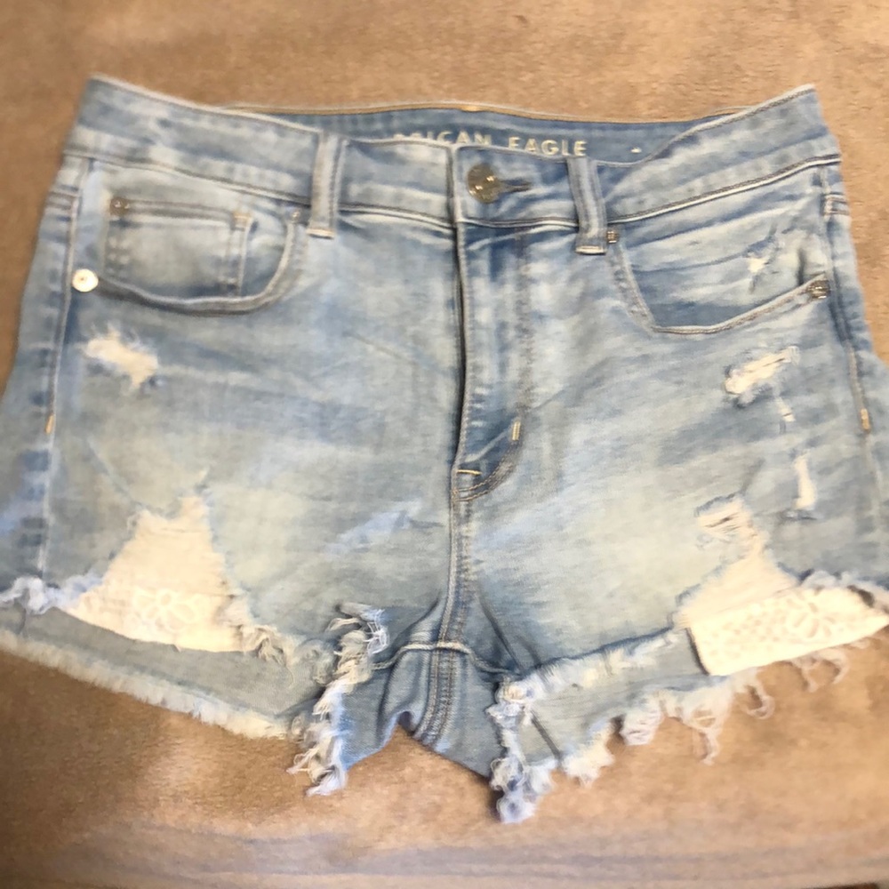 American Eagle high rise shortie shorts